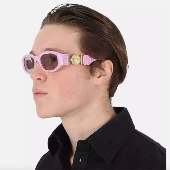 ?NEW PINK VERSACE STUDDED UNISEX SUNGLASSES main image 4